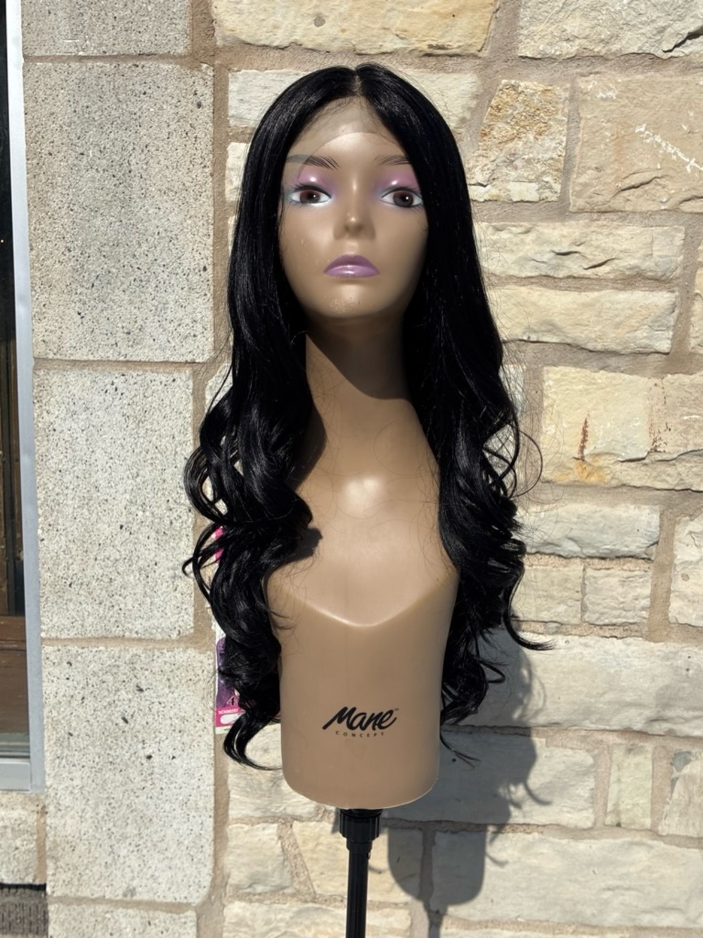 Black Long Wavy Lace Front Wig - Natural Black